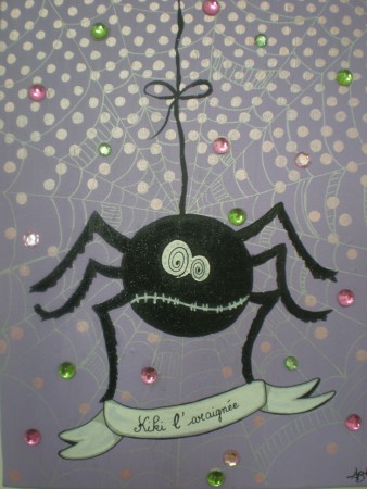 Kiki l'araignée-acrylique sur toile