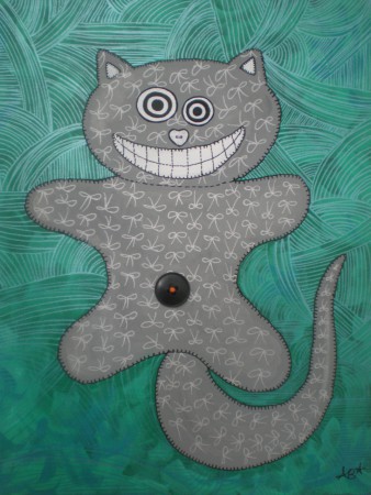 Chat-acrylique sur toile
